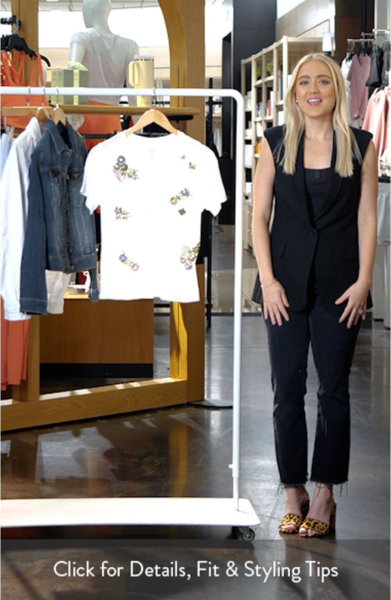 Ivy Floral Crystal Cotton T-Shirt, sales video thumbnail