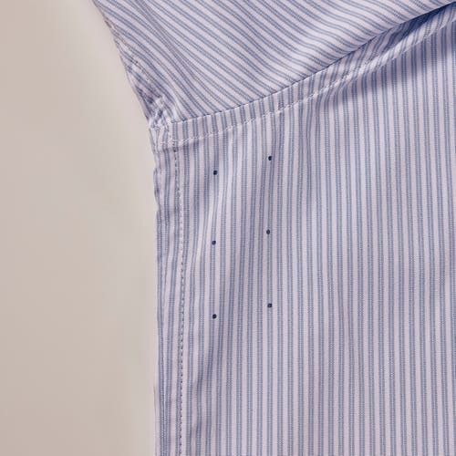 Regent Row Big And Tall Stanton Shirt Short Sleeve Button Down In White-grey-stripe-52
