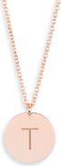 MESHMERISE Initial Disc Pendant Necklace