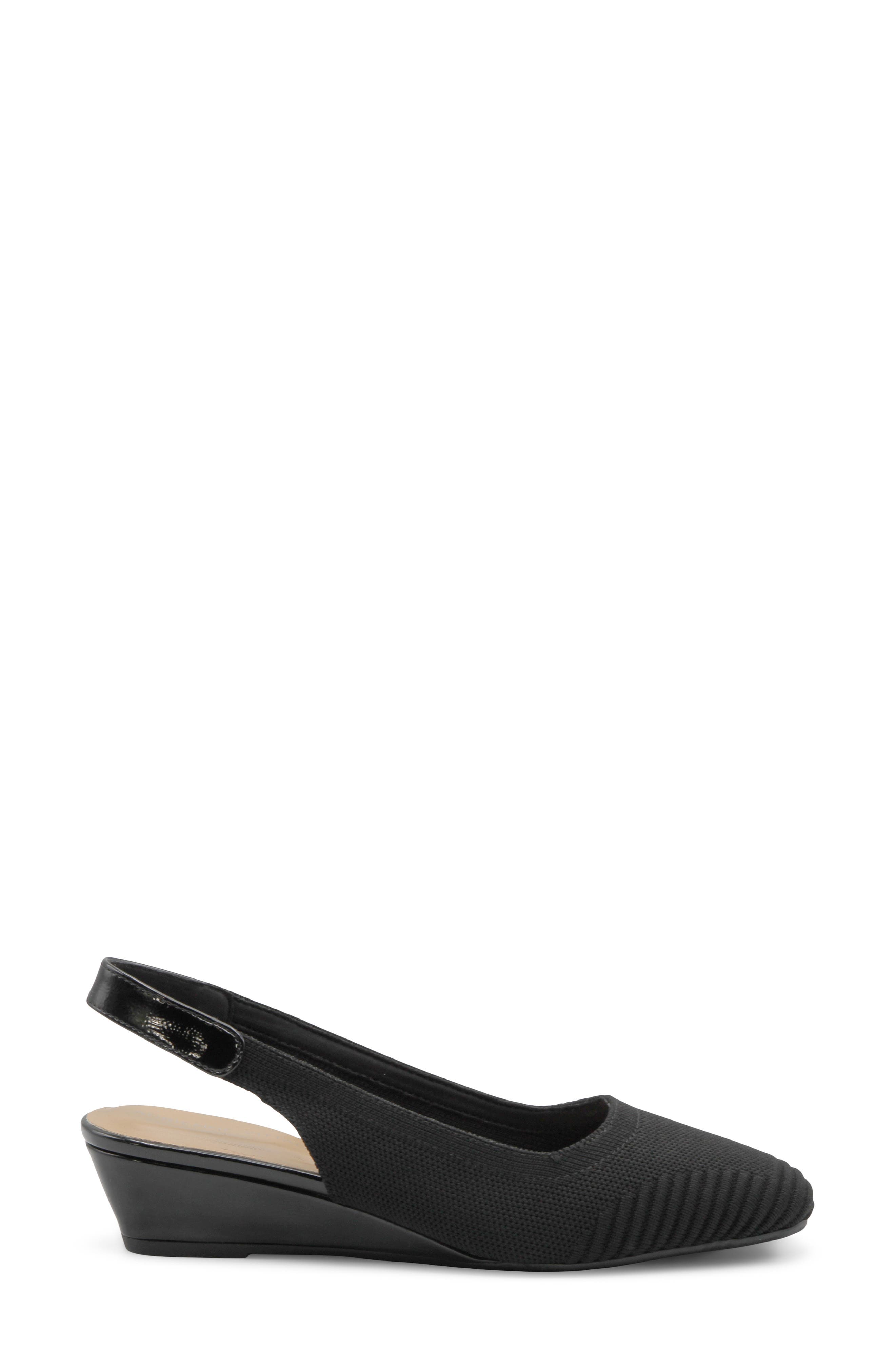 Pluto Slingback Wedge Pump, Alternate, color, BLACK KNIT