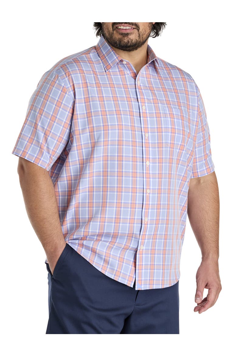 Big & Tall Ravenwood Plaid Sport Shirt, Main, color, BLUE