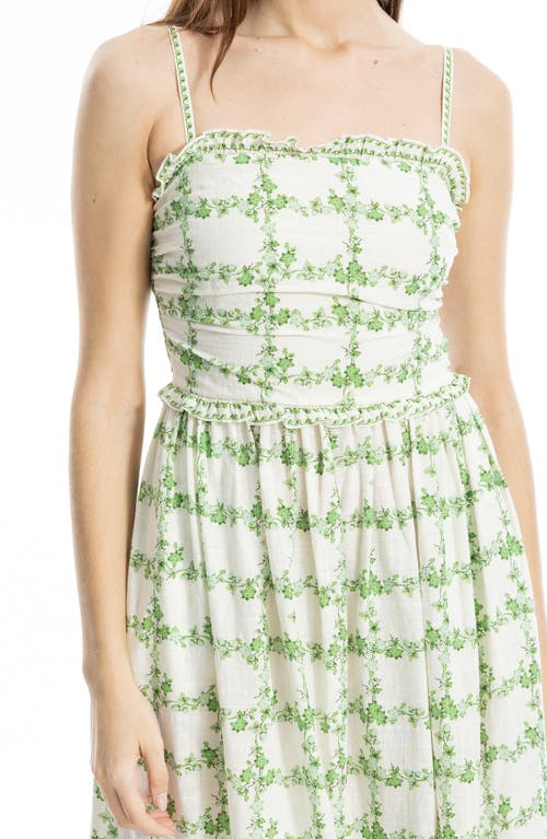 Max Studio Ruffle Printed Midi Sundress