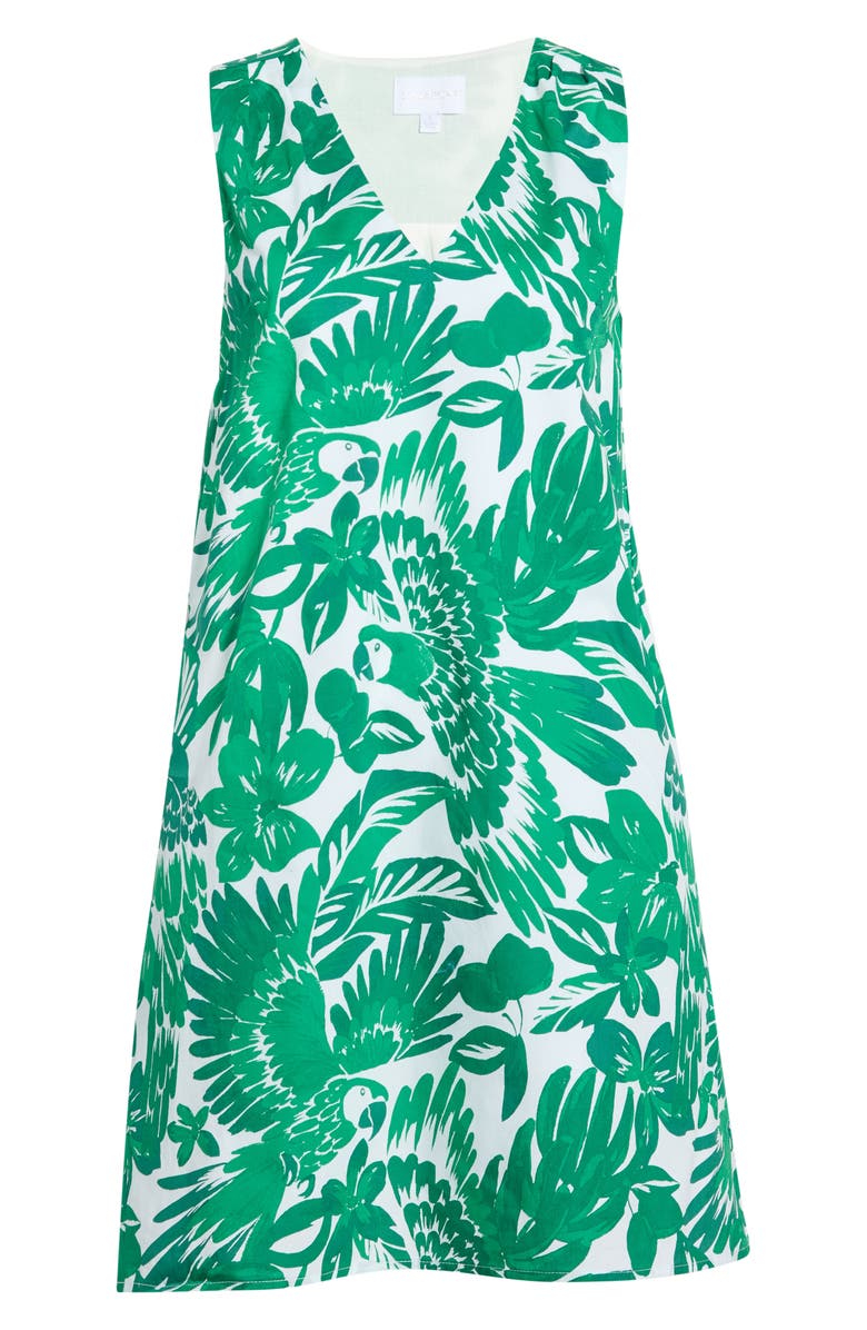 SUGARLIPS Tropical Print Cotton Shift Dress, Main, color, 