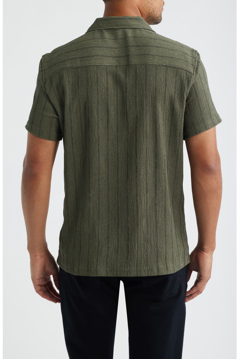 Pedri Crepe Textured Camp Shirt, Alternate, color, OLIVE
