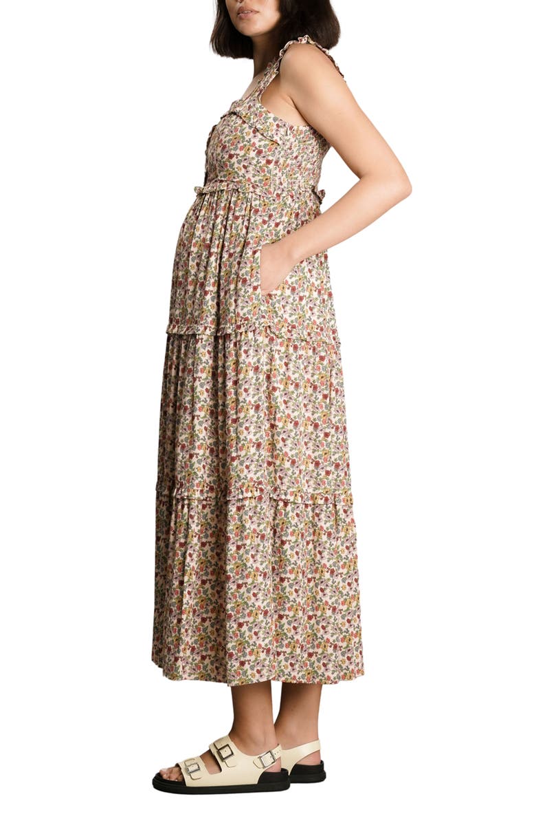Nom Maternity Emma Maternity/Nursing Midi Sundress, Alternate, color, 