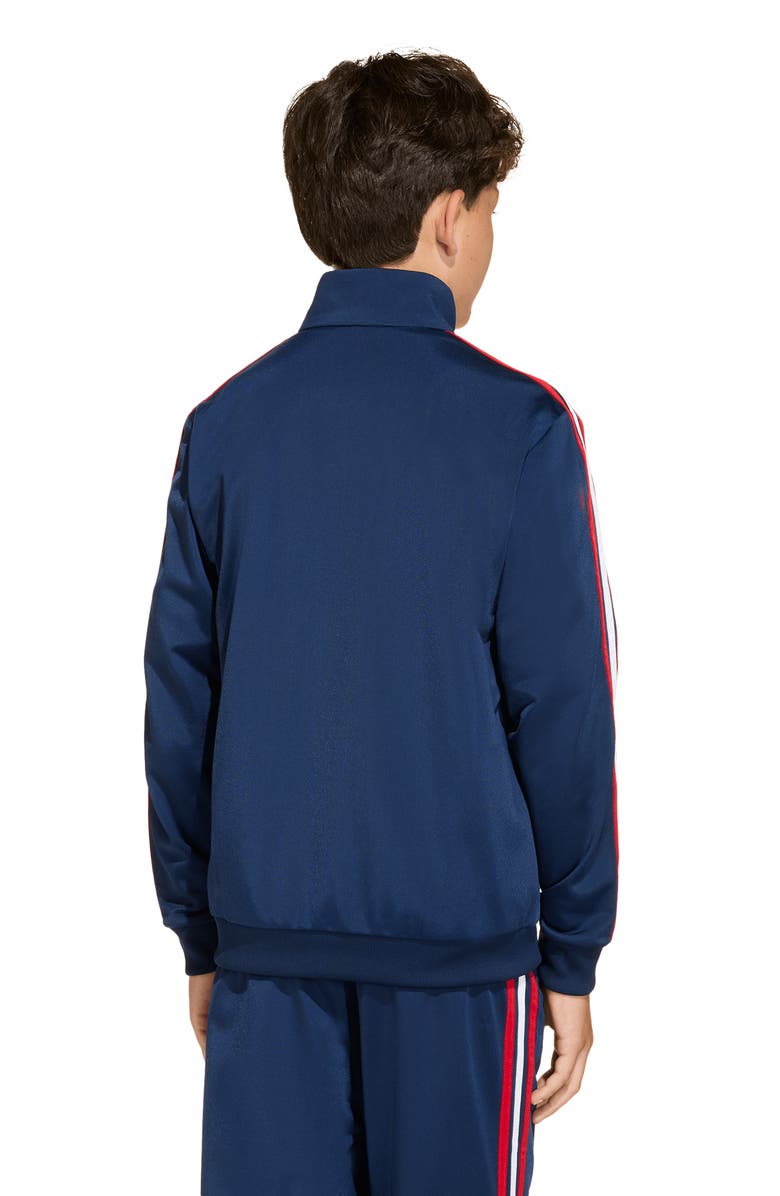 adidas Originals Kids' Firebird Recycled Polyester Track Jacket, Alternate, color, Night Indigo/Dark Football Gold