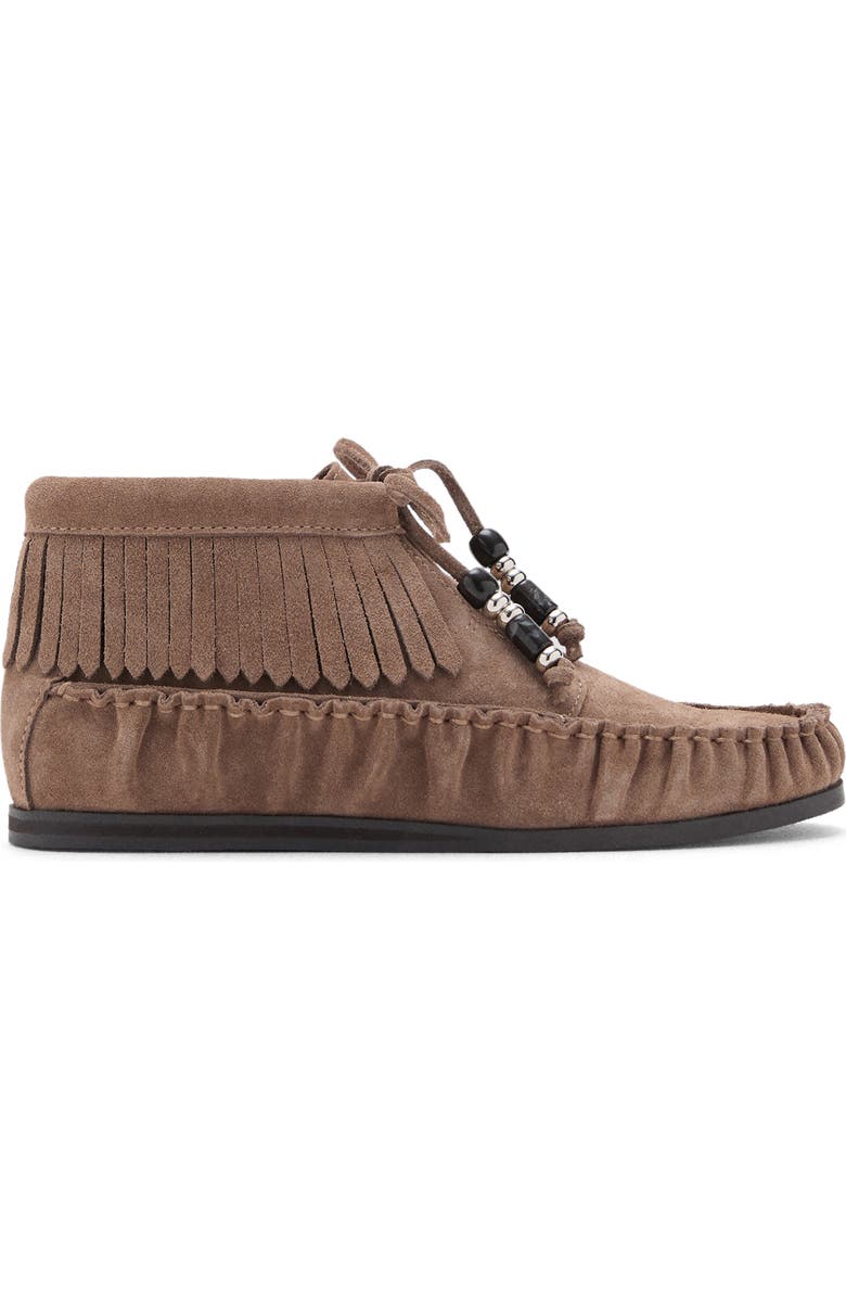 MANGO TEEN Fringe Bootie, Alternate, color, Medium Brown