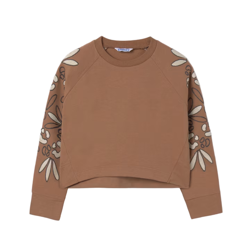 Mayoral Sleeve-detail Sweatshirt In Brown