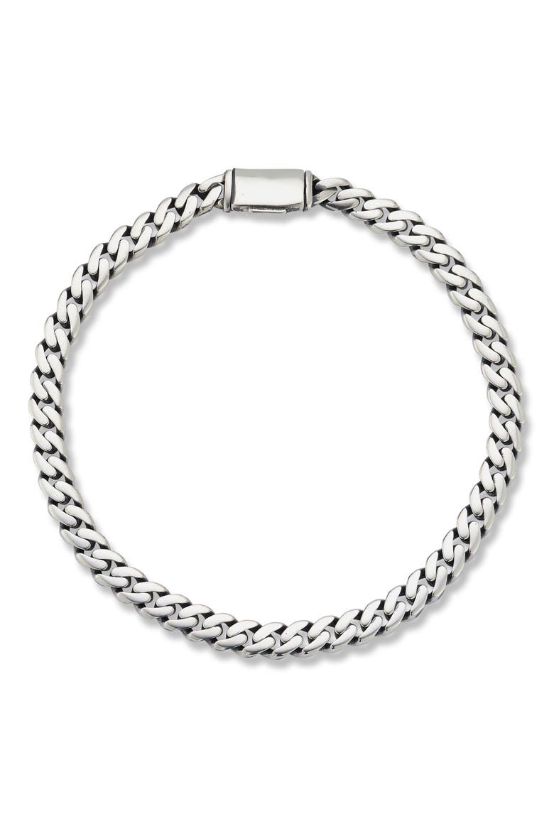 Sterling Silver Chain Bracelet, Main, color, SILVER