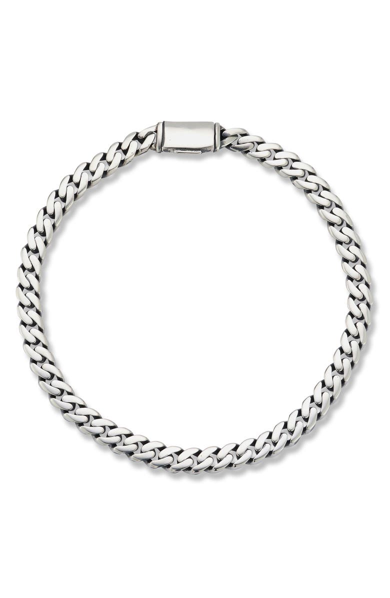 Yield of Men Sterling Silver Chain Bracelet, Main, color, 