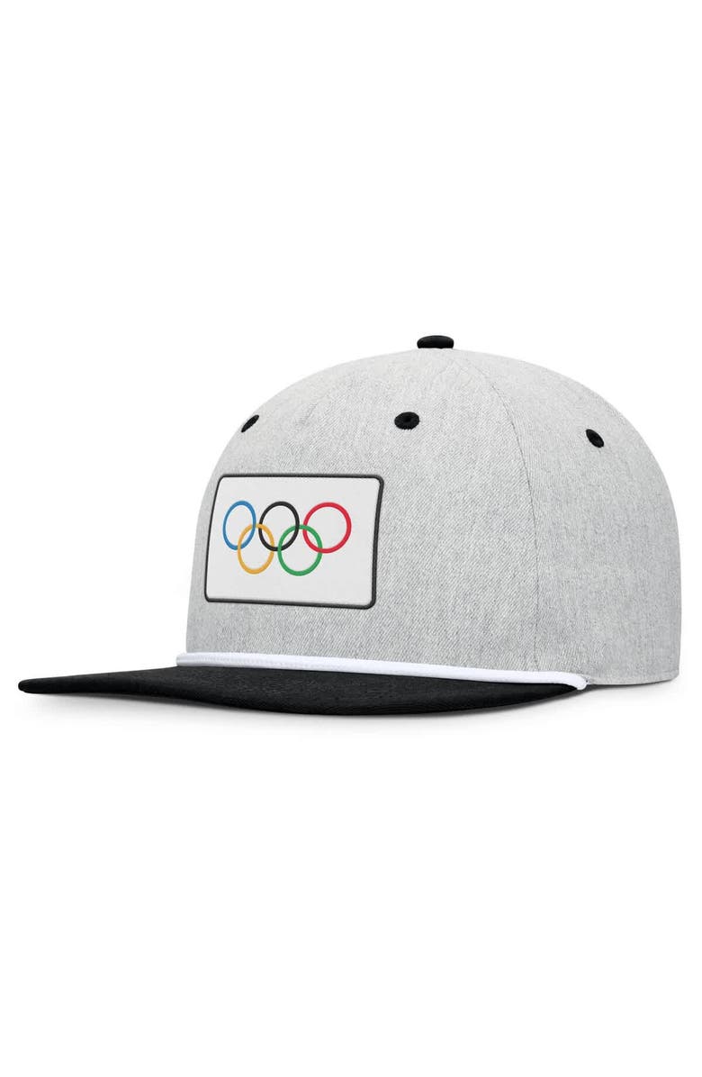 FANATICS Men's Fanatics Heather Gray/Black Olympic Games Photo Finish Adjustable Hat, Main, color, Heather Gray