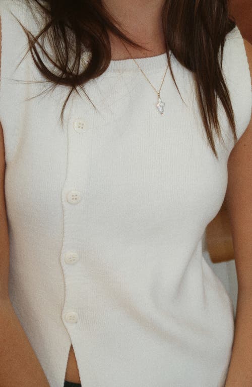 Joiana Jewelry Mini Pearl Cross Necklace In Gold