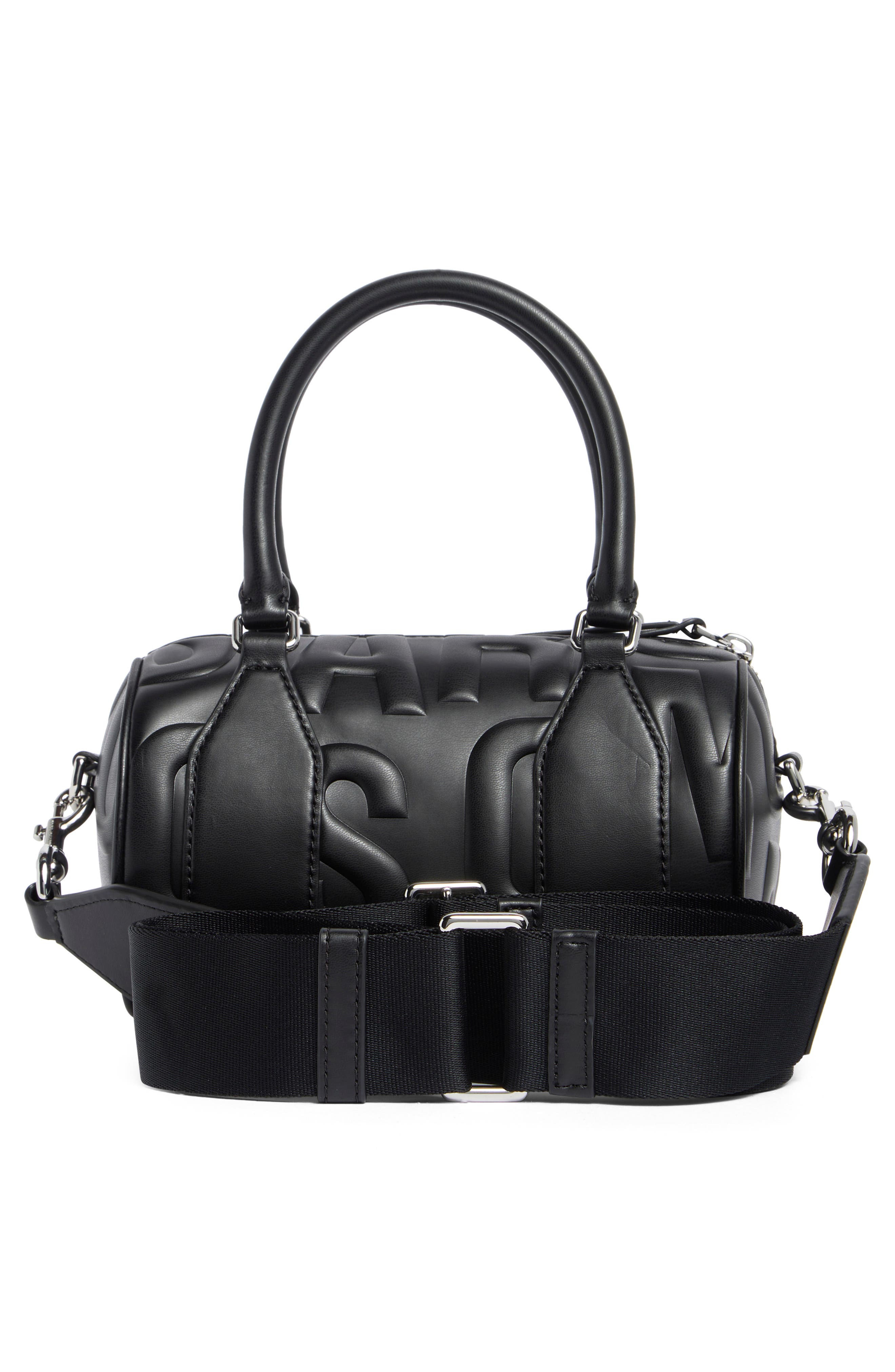 Marc Jacobs Embossed Leather Barrel Bag, Alternate, color, 