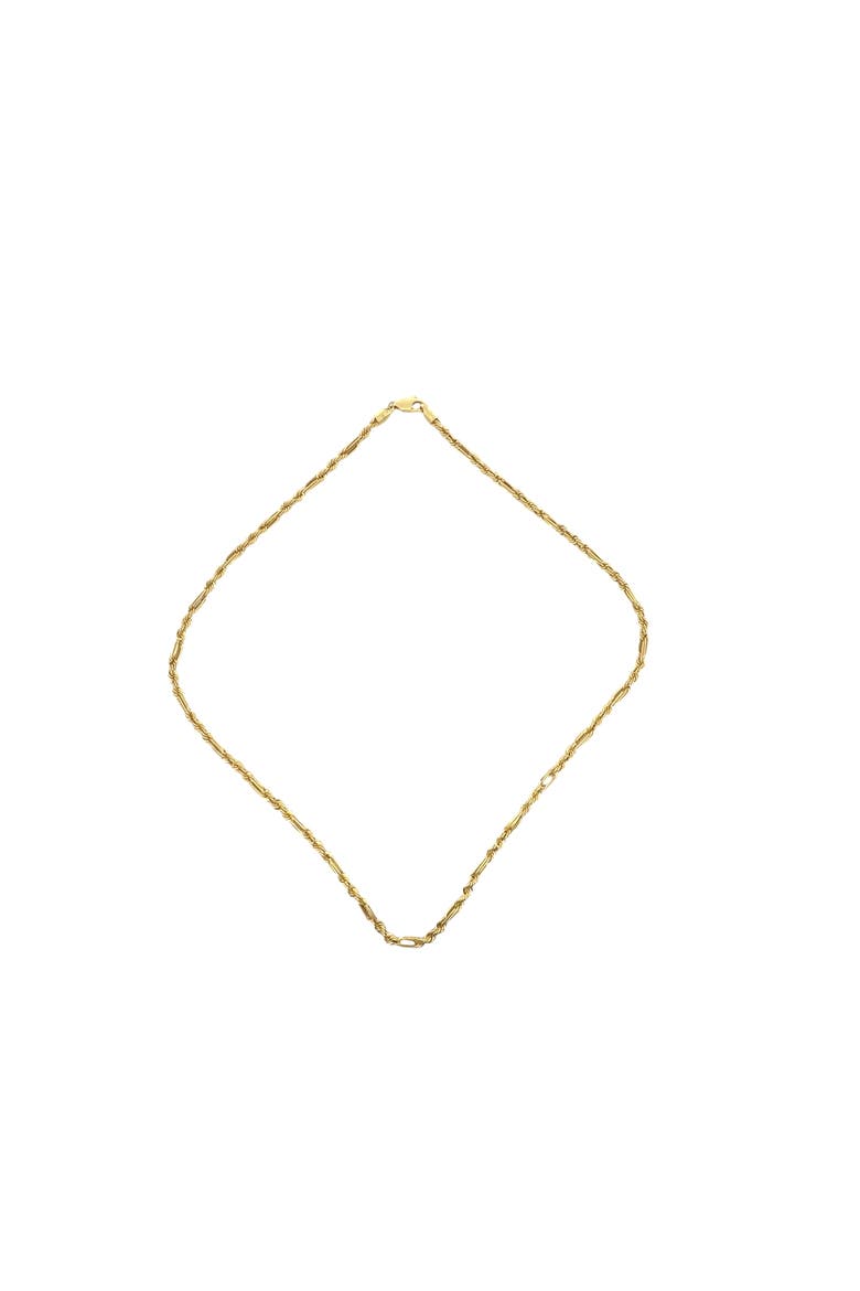 14K Figaro Rope Link 4mm 20in 8g Chain Necklace, Main, color, Yellow Gold