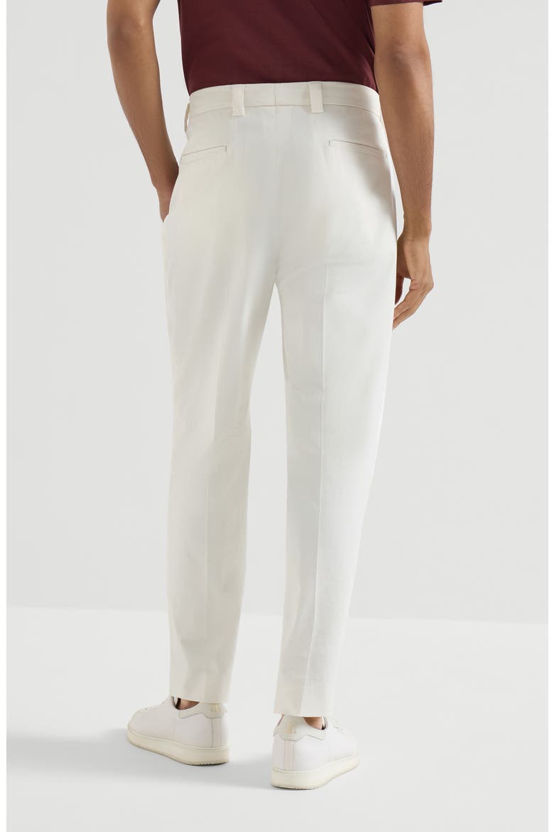 Trousers with tee holder, Alternate, color, White