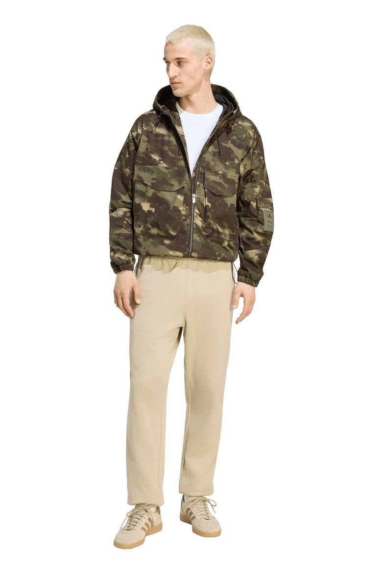 Camo Hooded Utility Jacket, Alternate, color, OLIVE STRATA