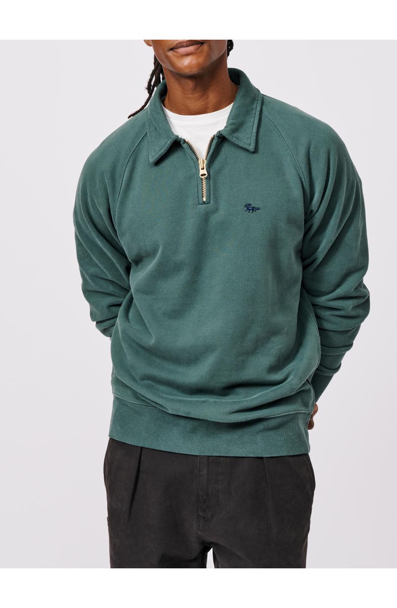 Aubin Dunster Zip Neck Sweatshirt, Alternate, color, Racing Green