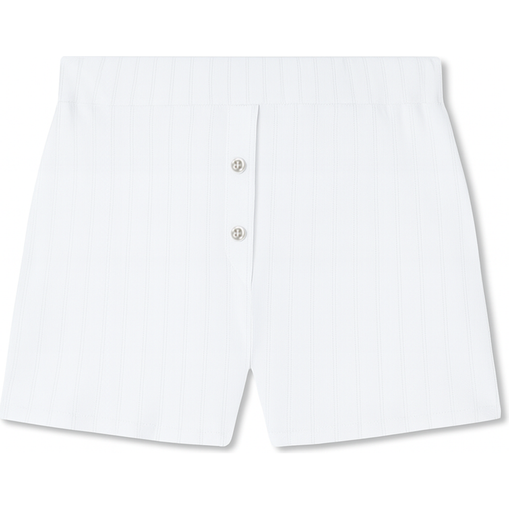 Vir Vita Pointelle Lounge Short In White