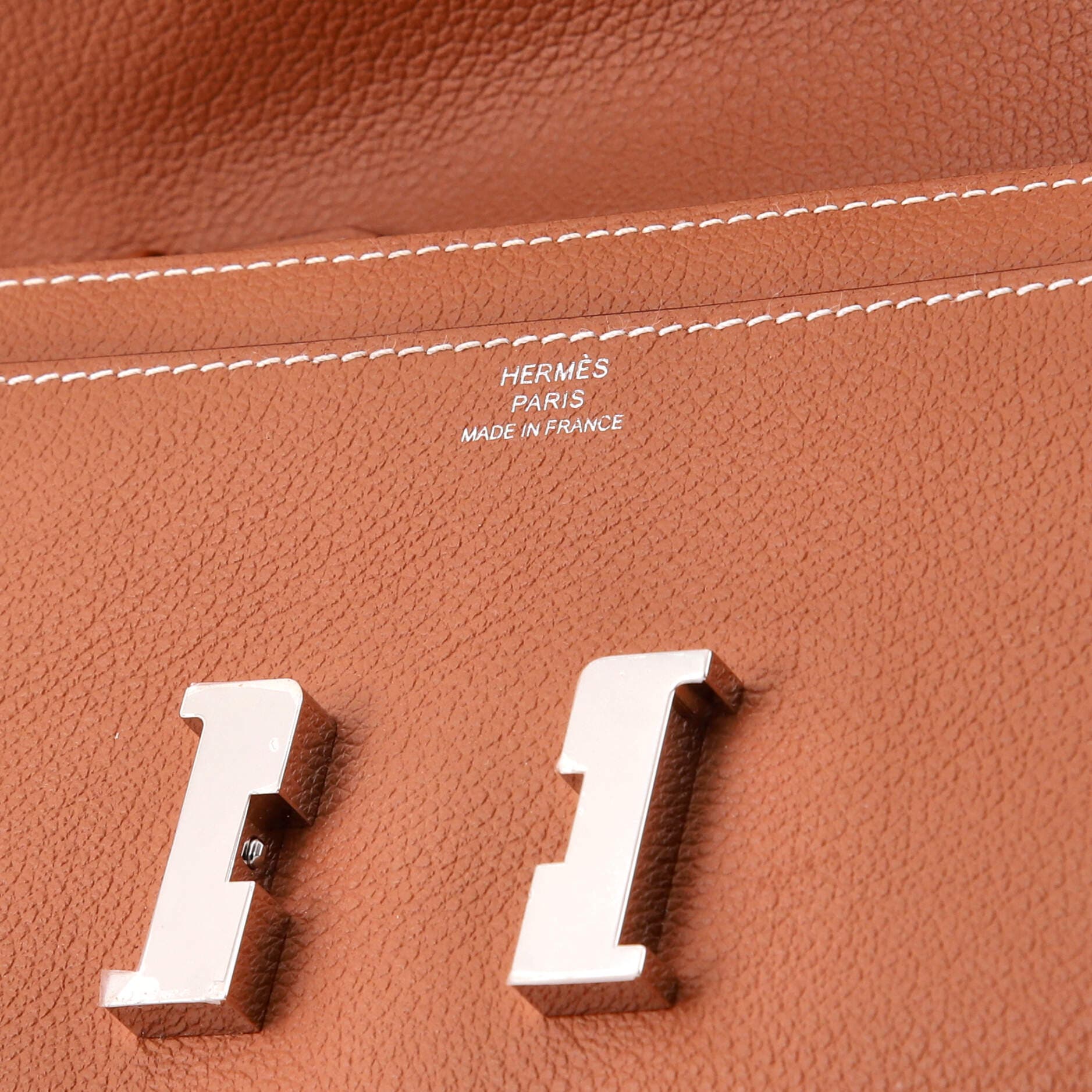 Pre-Owned Hermes Constance To Go Wallet Evercolor, Alternate, color, Gold