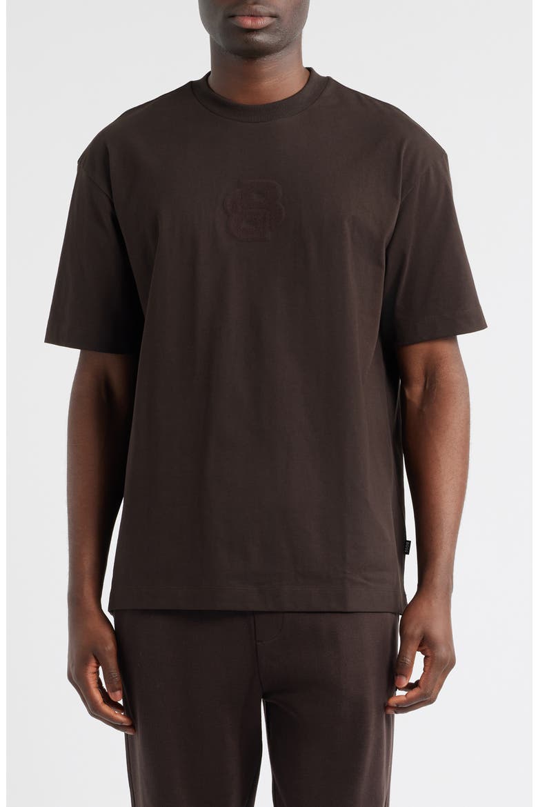 Tames Crewneck T-Shirt, Main, color, DARK BROWN
