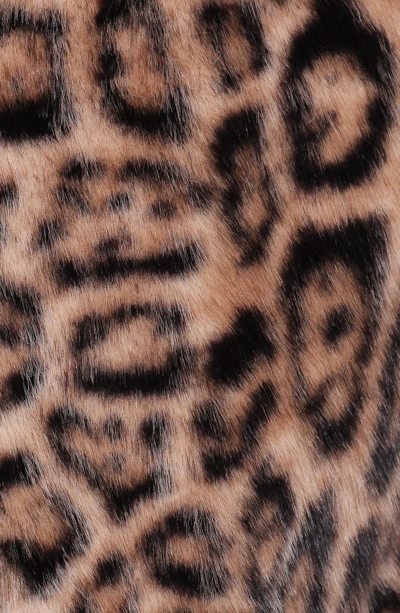 Petal & Pup Florian Faux Fur Crop Jacket, Alternate, color, Leopard