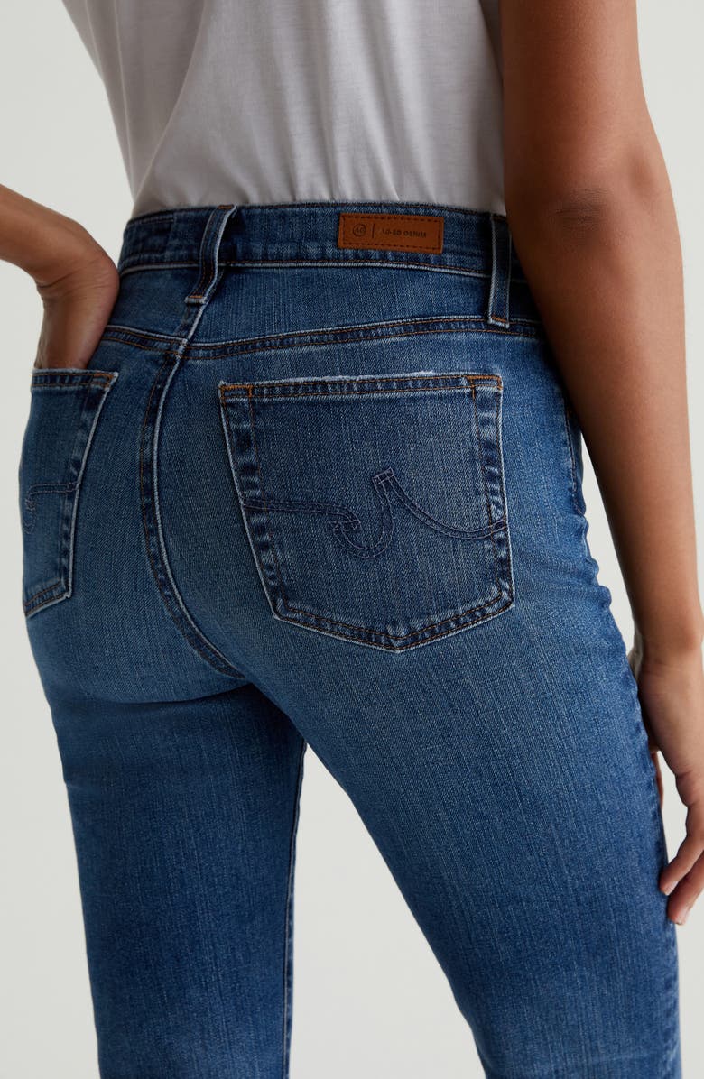 AG Madi Raw Hem High Waist Flare Jeans, Alternate, color, 