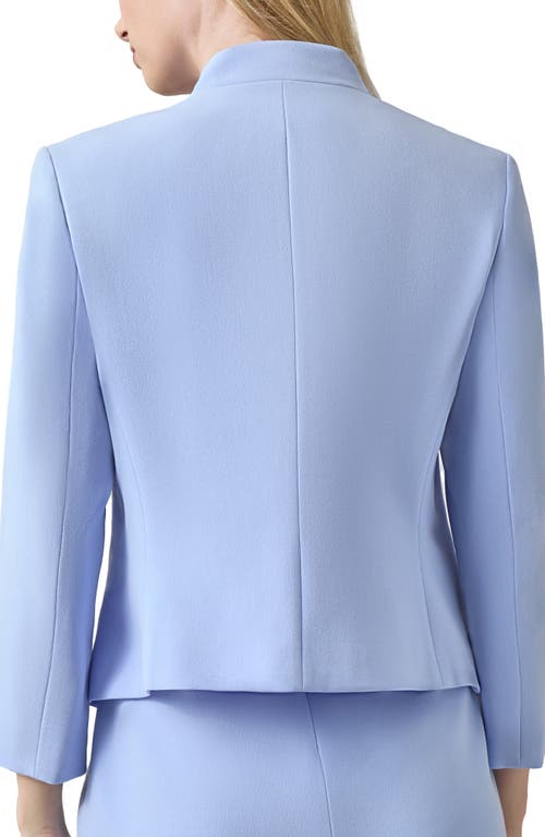Kasper Notched Crepe Jacket In California Sky