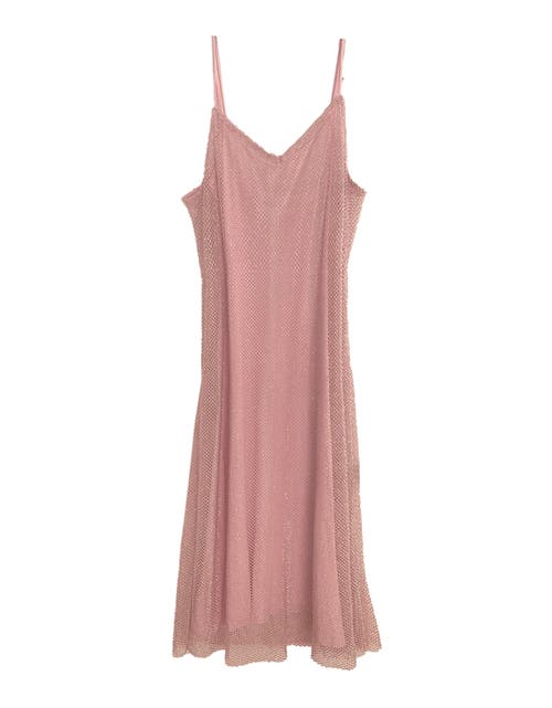 Baacal The Crystal Stone Mesh Dress In Pink