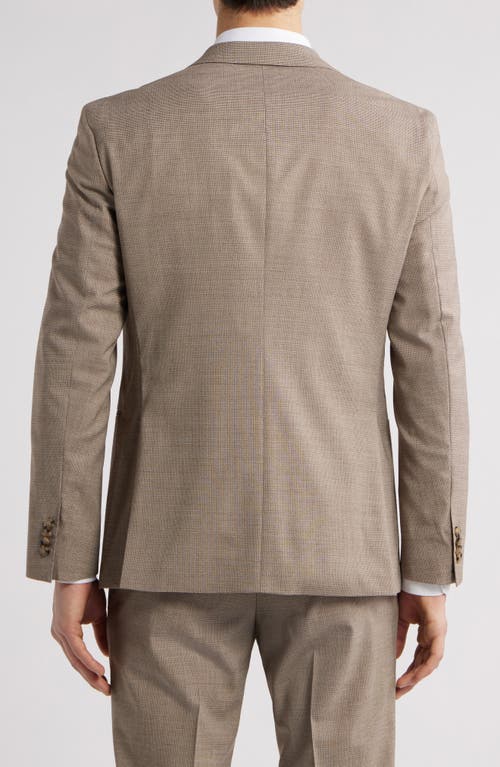 Shop Hugo Boss Boss Huge Slim Fit Houndstooth Microcheck Sport Coat In Light Beige
