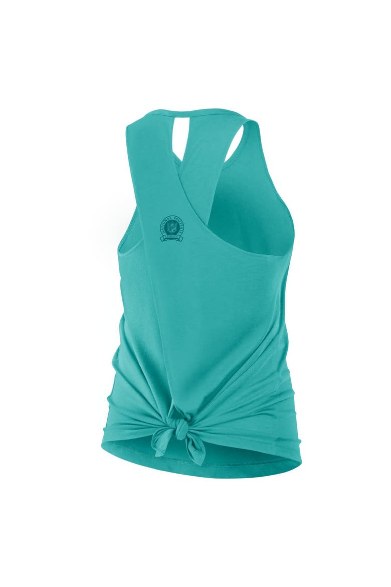 Women's Nike Aqua Miami Dolphins Glory Crisscross Performance Tank Top, Alternate, color, Aqua