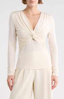 BOSS Eulori Twist Front Long Sleeve Top