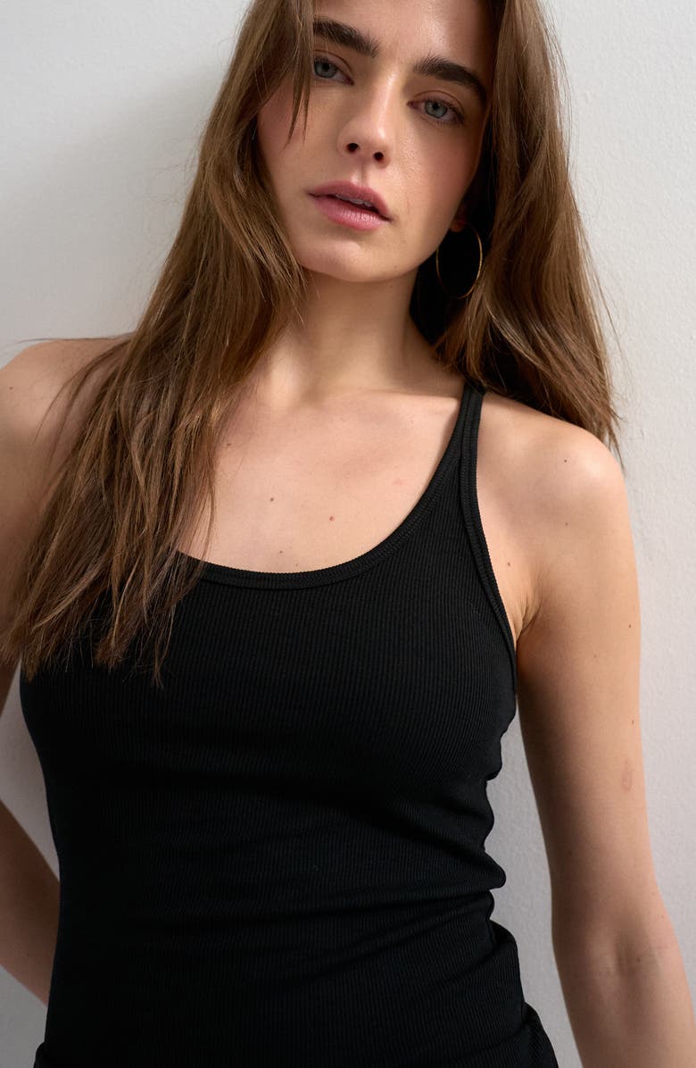 Topshop Spaghetti Strap Racerback Tank, Alternate, color, 