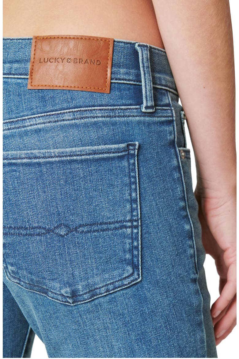 Sweet Straight Raw Hem Mid Rise Crop Straight Leg Jeans, Alternate, color, GEMINI