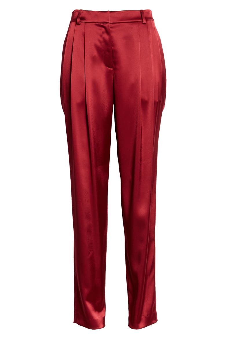 Vestry Reverie Satin Pants, Alternate, color, HIBISCUS
