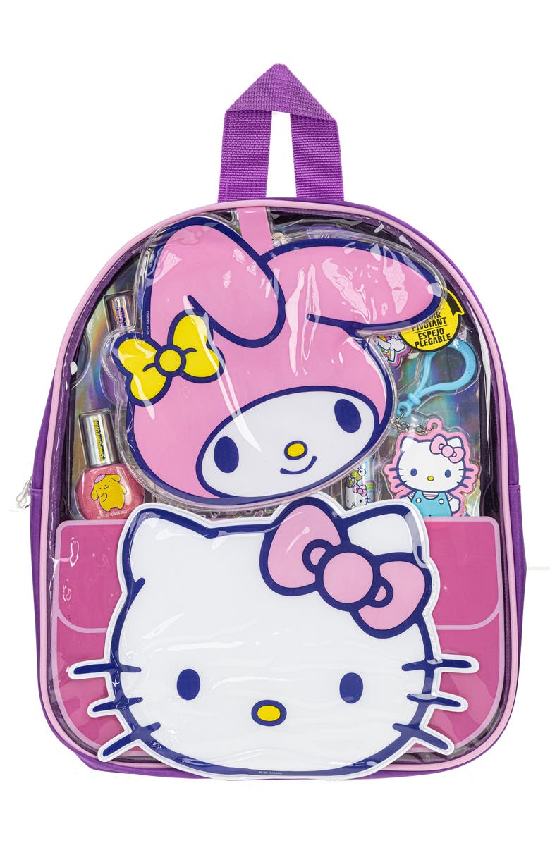 TOWNLEYGIRL Hello Kitty Double Puffy Cosmetic & Backpack Set, Main, color, Pink