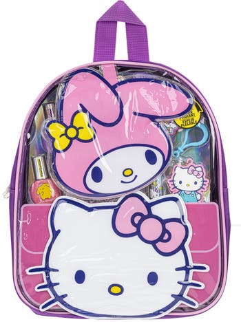 Hello Kitty Double Puffy Cosmetic & Backpack Set