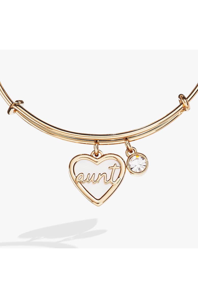 Aunt Mother of Pearl Bangle, Alternate, color, Gold