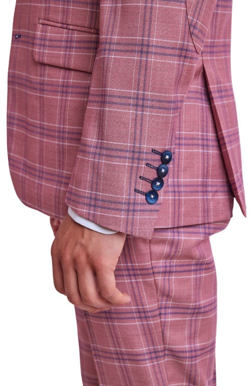 Paisley & Gray Ashton Slim Fit Plaid Sport Coat In Pink