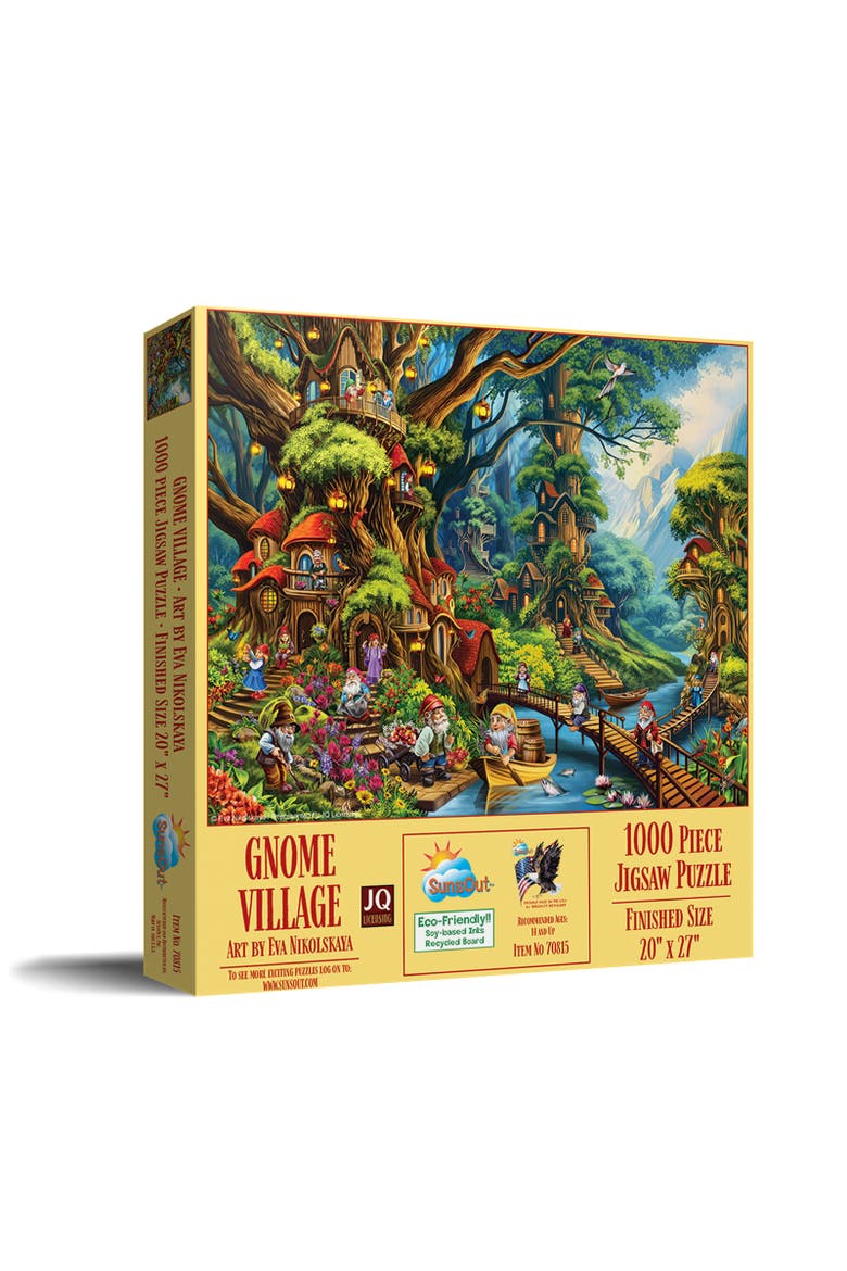 Gnome Village 1000 piece Jigsaw Puzzle for Adults, Main, color, Multicolor