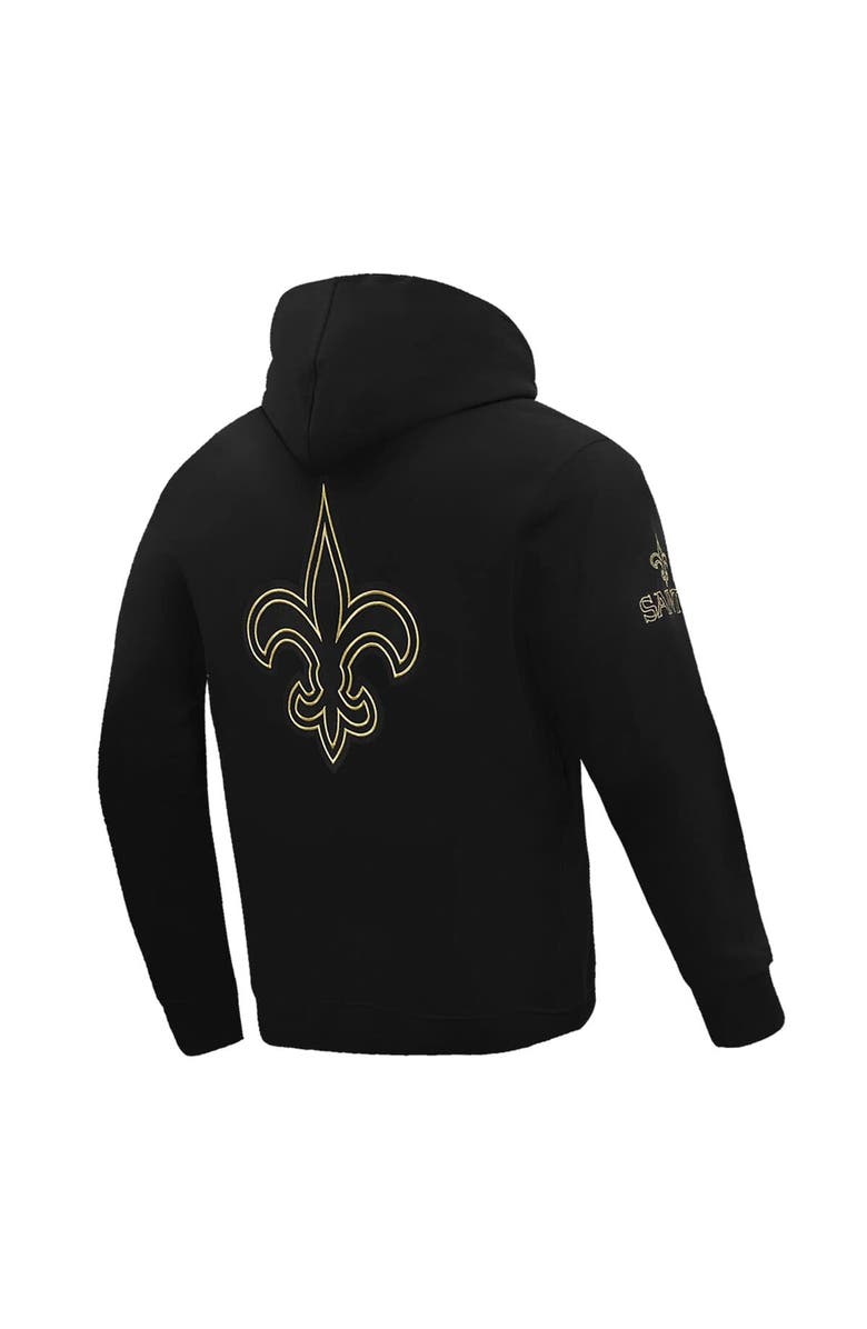 PRO STANDARD Men's Pro Standard Black New Orleans Saints Classic Chenille Pullover Hoodie, Alternate, color, Black