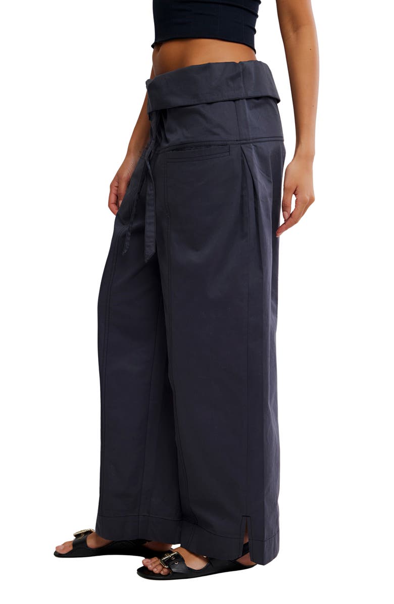 Free People Fisherman Pants, Alternate, color, Washed Black