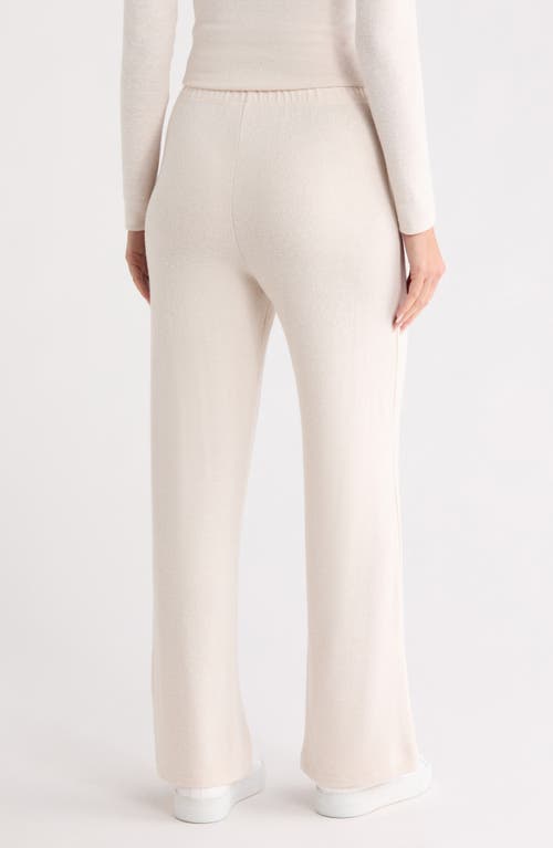 Renee C Brushed Knit Pull-on Pants In White