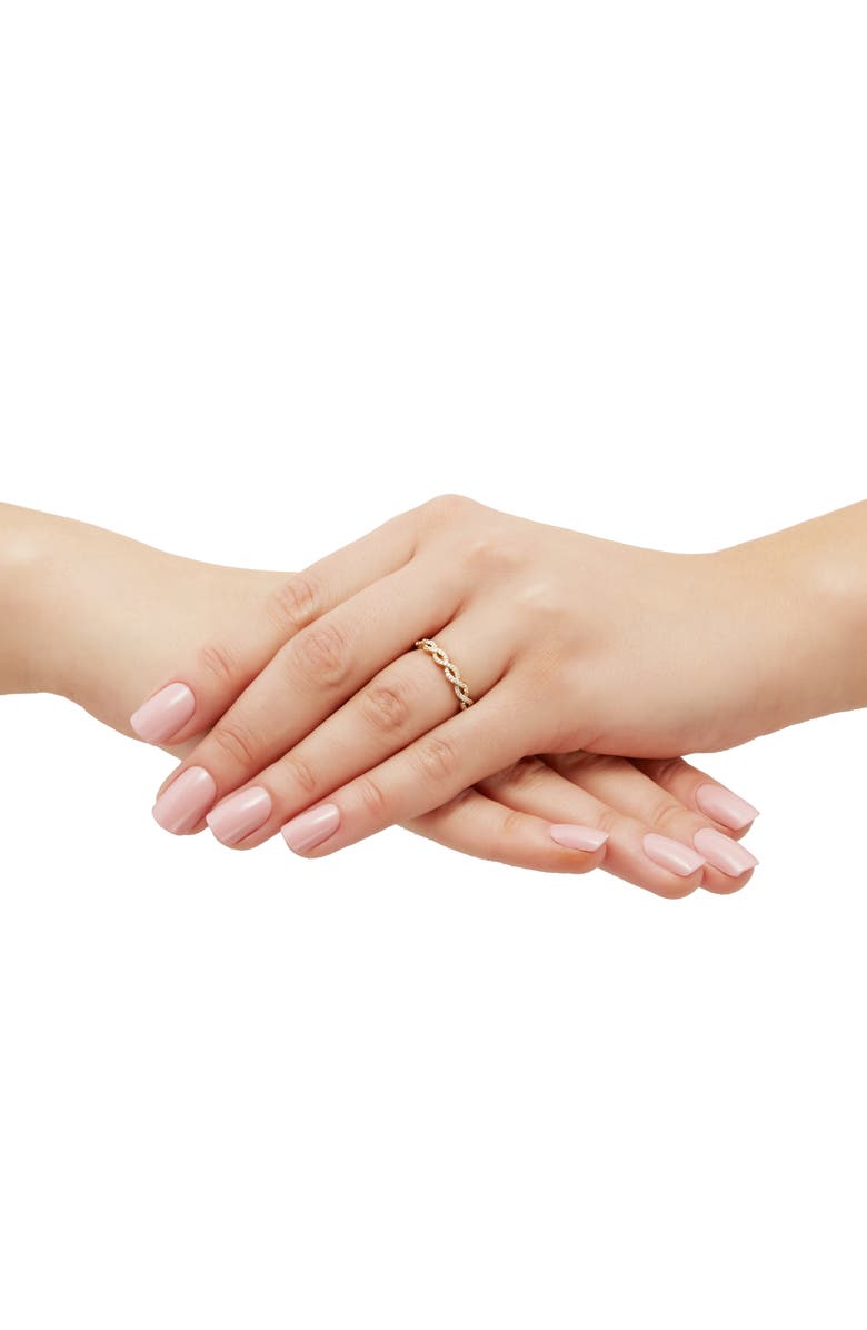 Frankie & Zoe 10K Yellow Gold Diamond Woven Band Ring, Alternate, color, Yellow Gold