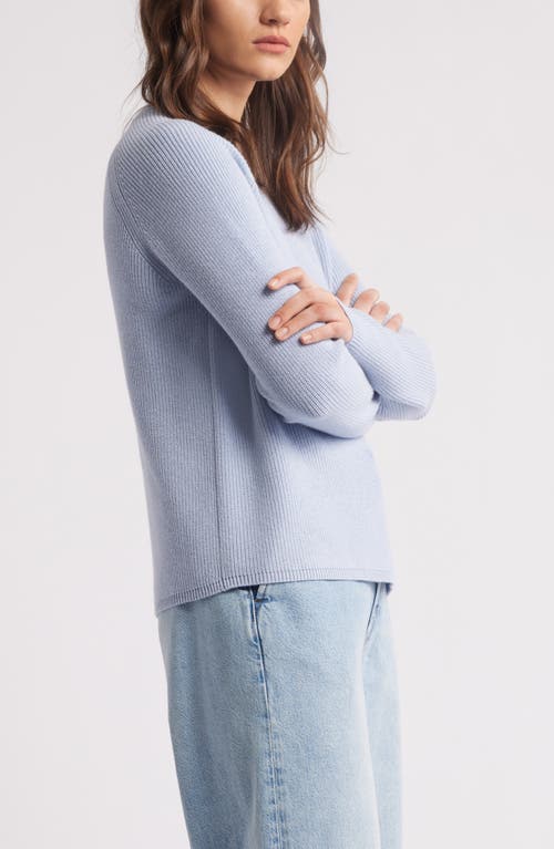 Nordstrom Rib Organic Cotton & Merino Wool Sweater In Blue Zen