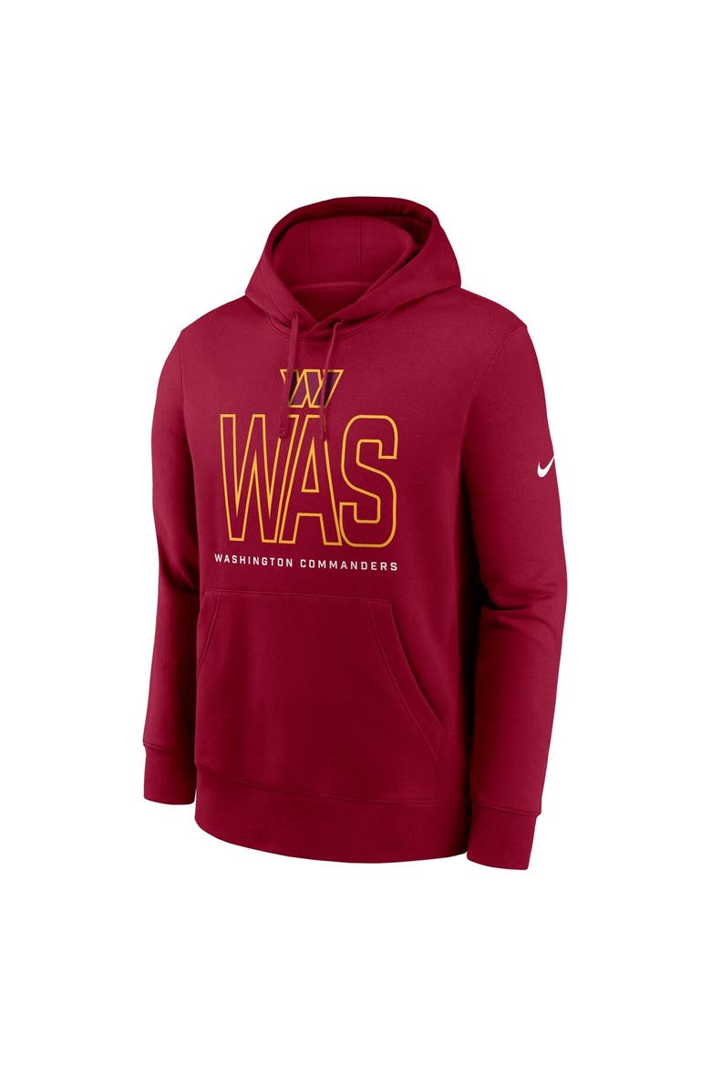 Men's Nike Burgundy Washington Commanders Busted Play Club Fleece Pullover Hoodie, Alternate, color, Burgundy