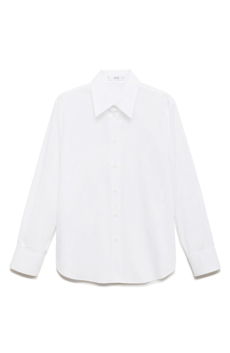 MANGO Regular Fit Woven Shirt, Alternate, color, Off White