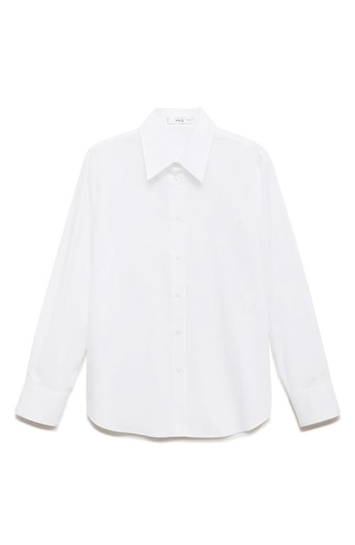 Mango Regular Fit Woven Shirt In White