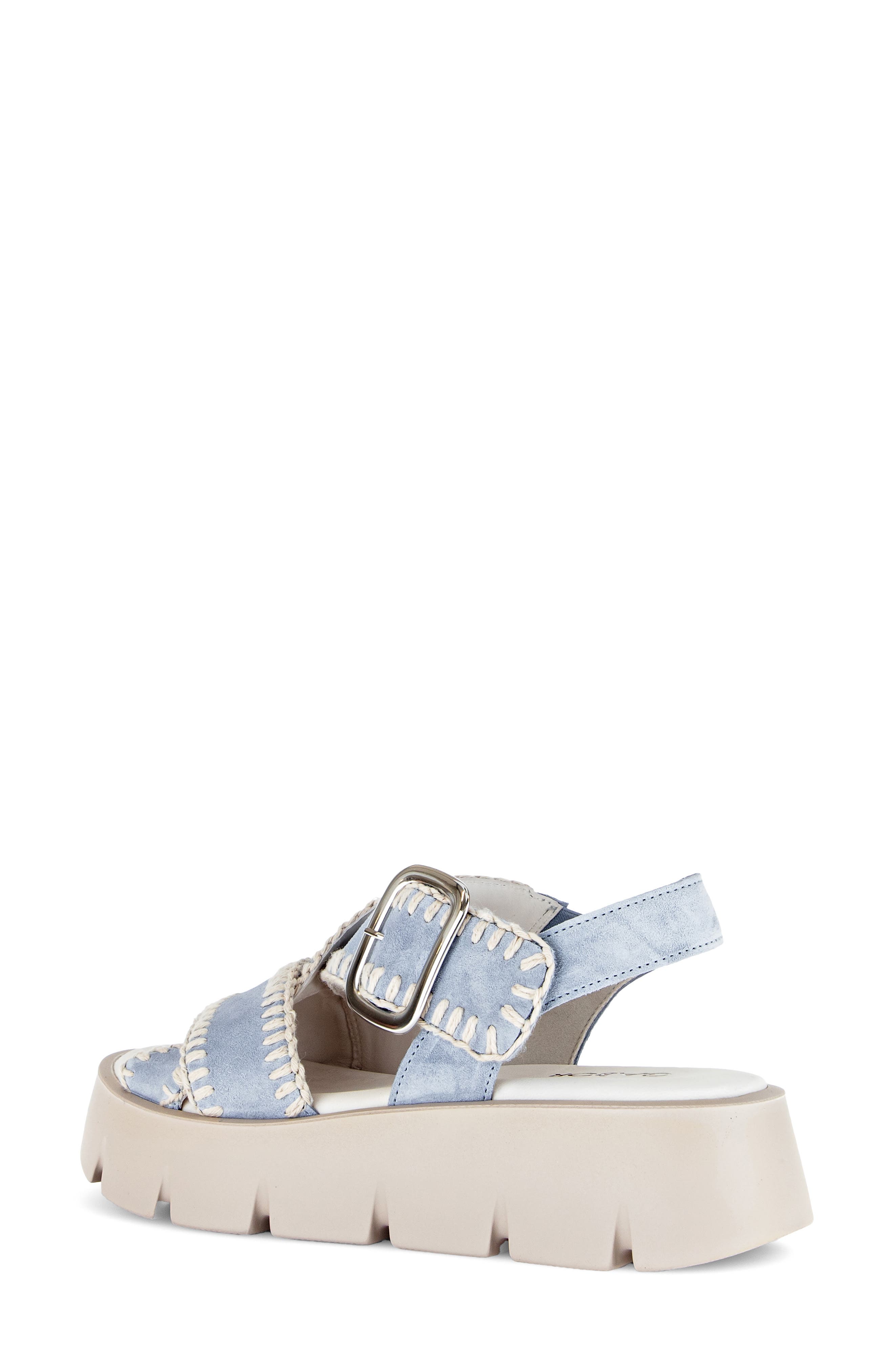 Gabor Ankle Strap Platform Sandal, Alternate, color, Sky
