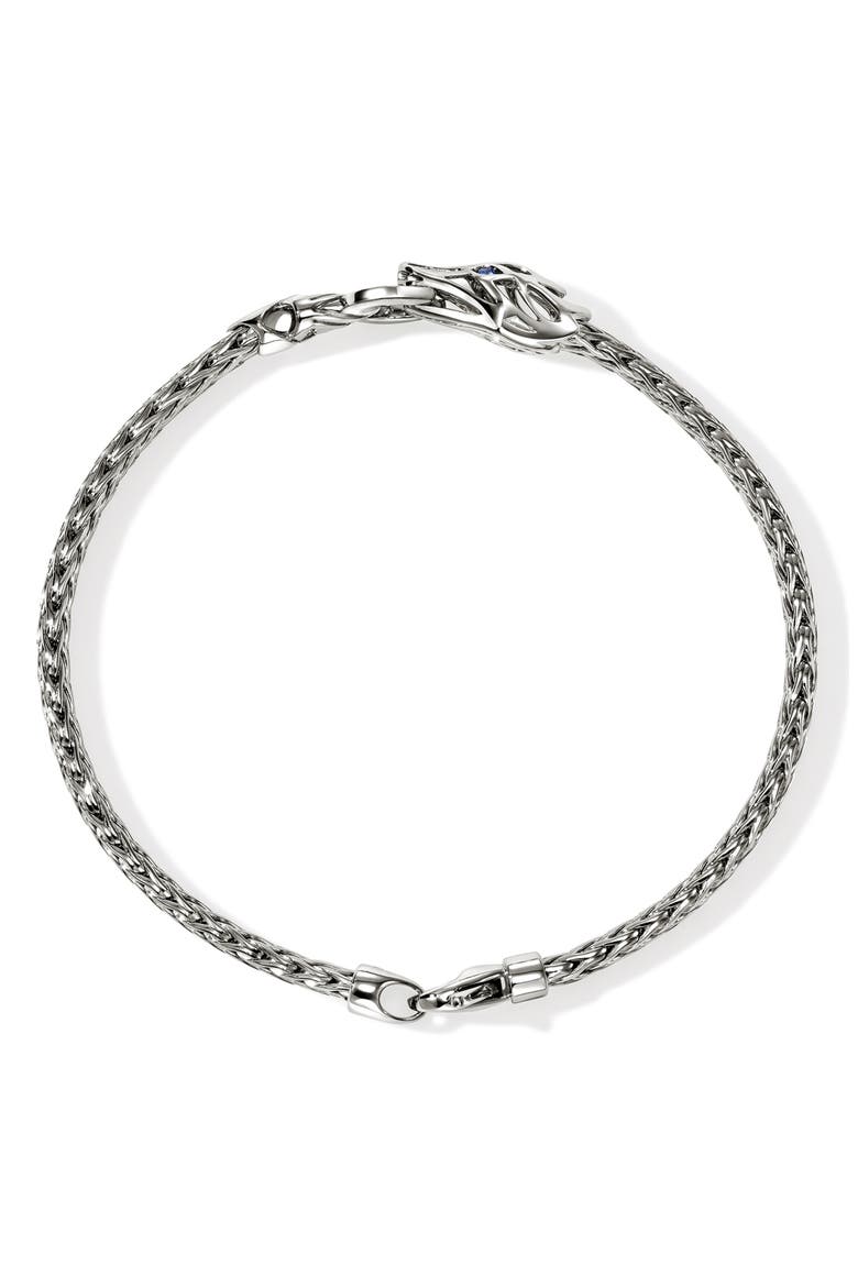 Naga Bracelet, Sterling Silver, Diamonds, Alternate, color, SILVER