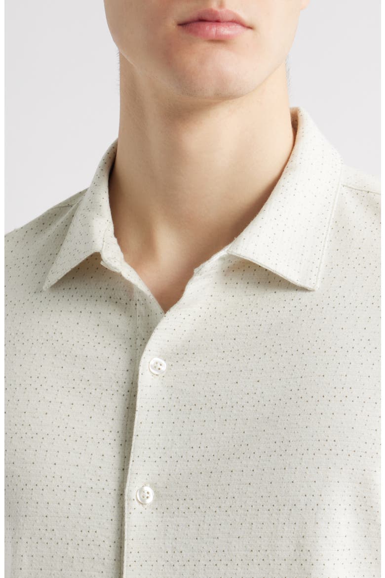 Roddy Cotton Knit Button-Up Shirt, Alternate, color, LIGHT OLIVE